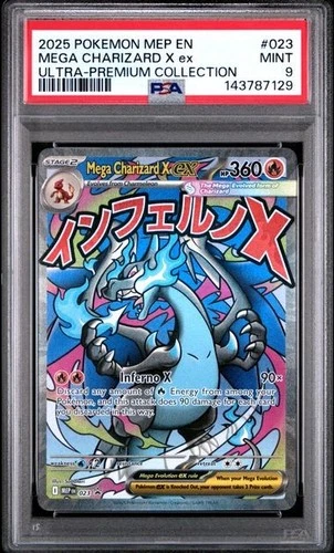 2025 POKEMON MEP ULTRA-PREMIUM COLLECTION #023 MEGA CHARIZARD X EX PSA 9 129
