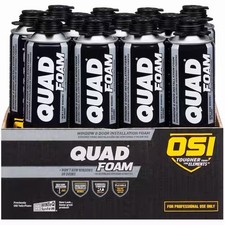 OSI - Quad 21.1 oz. Window and Door Spray Foam Sealant 12-Pack 