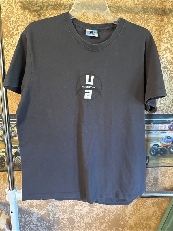 U2 360 Degree World Tour Dublin Croke Park Rock Band Gray T Shirt XL