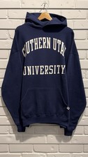 Vintage 1990s Russell Made in USA Hoodie Sweatshirt Southern Utah University