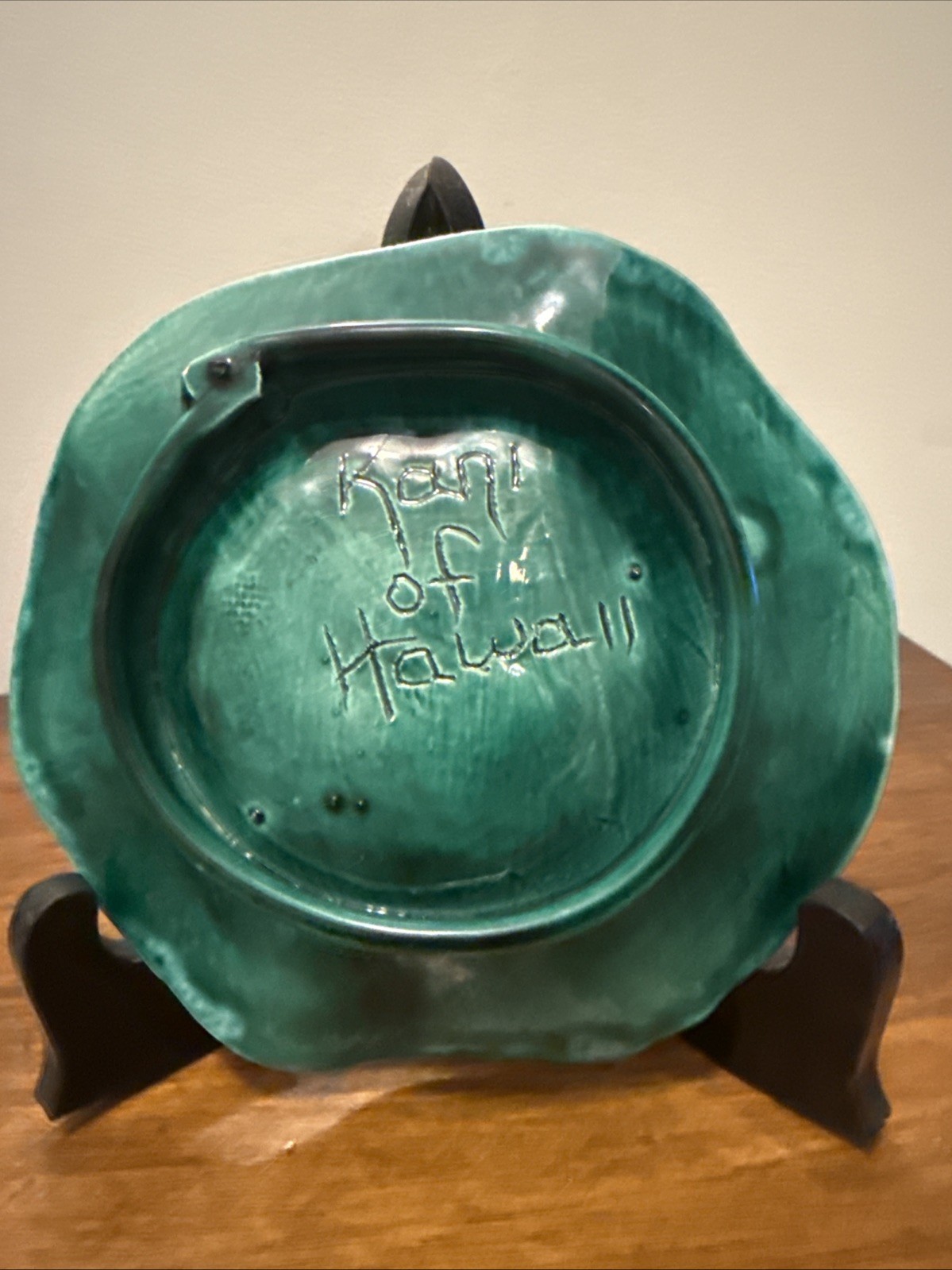 Vintage KANI OF HAWAII Hand Painted Decorative Bowl Birds Floral 6.5”