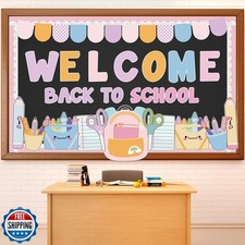Welcome Back to School Bulletin Board Set - Colorful First Day of School Them