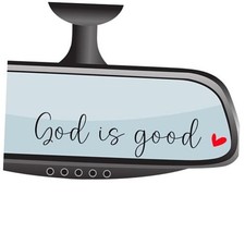 4 x Rearview Mirror Sticker,Rear View Mirror Decal,Jesus Car Window God is Good