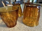 Set of 4 Duralex Made In France Picardie Glass Tumbler AMBER ribbed 3.75" TALL — photo 8