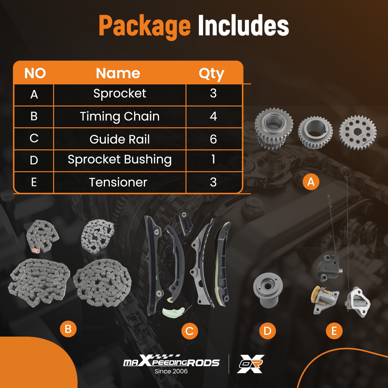 Timing Chain Kit For Maserati Quattroporte Ghibli S Q4 Levante S 3.0TT V6 323474