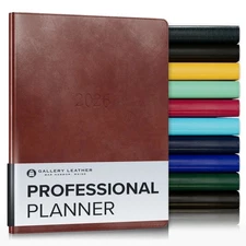 Gallery Leather Professional Weekly Monthly Planner 2026, Elegantly Bound Cal...