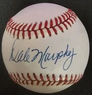 DALE MURPHY Signed National League Baseball Auto Light Toned Some JSA