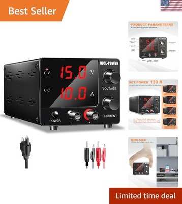 Compact 150W Adjustable DC Power Supply - 0-30V & 0-10A with Encoder Control