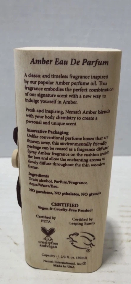 Nemat Amber Eau de Parfum 1.69 Oz 50 mL Full Size Spray Perfume NIB - Image 2 of 4
