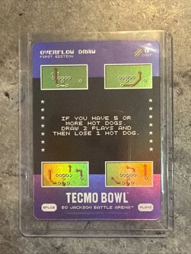 Bo Jackson Battle Arena TECMO BOWL Battlefoil Overflow Draw #BPL15 Plays - SSP