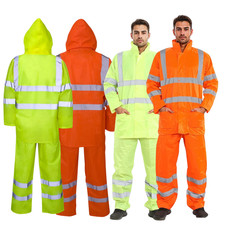 Hi Viz Rainsuit 2 Piece Set High Visibility Waterproof Tracksuit Hi Viz Workwear
