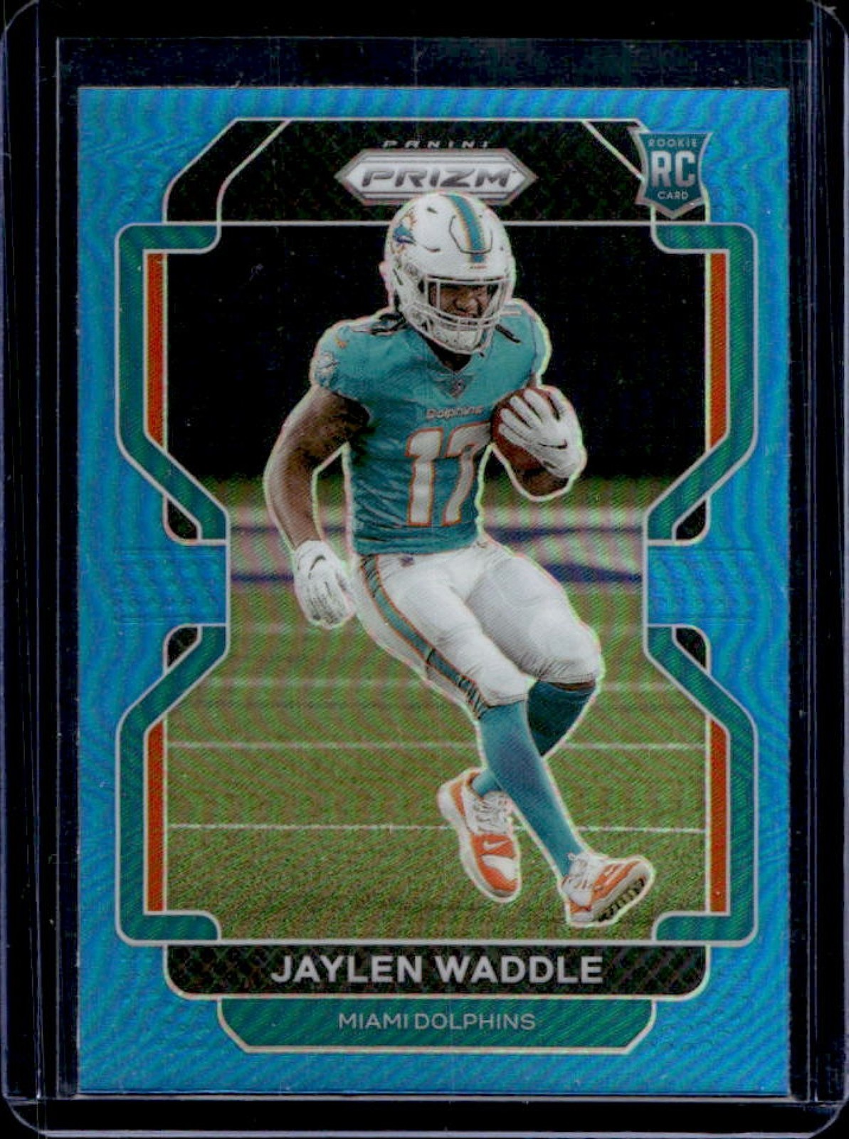 2021 Prizm Jaylen Waddle RC Light Blue Rookie #338 Dolphins