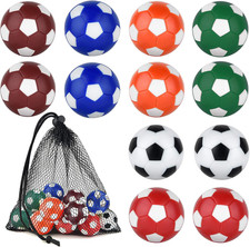 12 Pieces 32Mm Foosball Balls Table Multicolor Football Soccer Replacement Balls