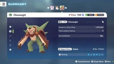 Chesnaught Shiny Alpha 6IVs Battle Ready - Legends ZA