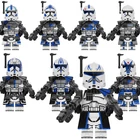Custom minifigures 8x - 501st Clone Troopers- Rex, Fives, Echo- star wars lego