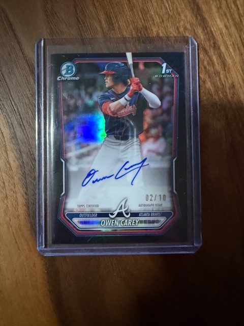 2026 Bowman OWEN CAREY Bowman 1st Auto True Black /10 Braves