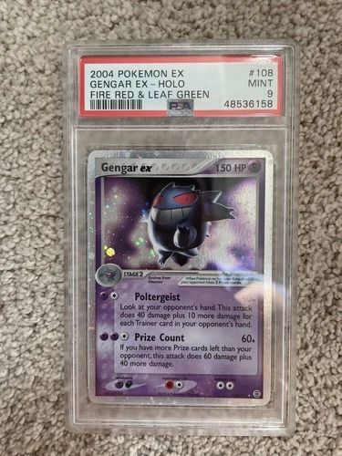 2004 Pokemon Ex Fire Red Leaf Green #108 Gengar Ex Holo PSA 9 MINT