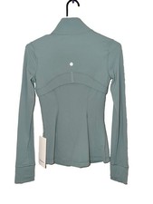 LULULEMON DEFINE JACKET NULU CRATER BLUE GREEN COLOR SIZE 4 NWT