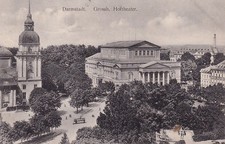 Darmstadt - Grossherzogliches Hoftheater - Straßenbahn - 1913
