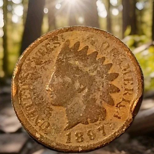 1897 Indian Head Cent Actual Coin Shown - A27