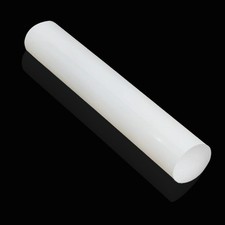HDPE Plastic Round Rod High Density Polyethylene White DIY 2x12 Inch 1 PCS
