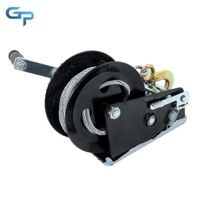 3500 lbs Manual Two Way Ratchet 33 Ft Long Cable Wire Hand Crank Winch
