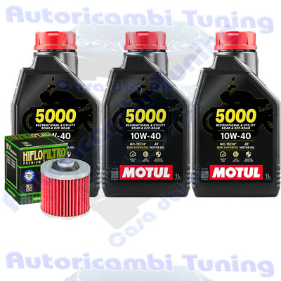 Set Service Öl Motul 5000 10W40 + Filter Für Jawa 650 Dakar � 2009>2012