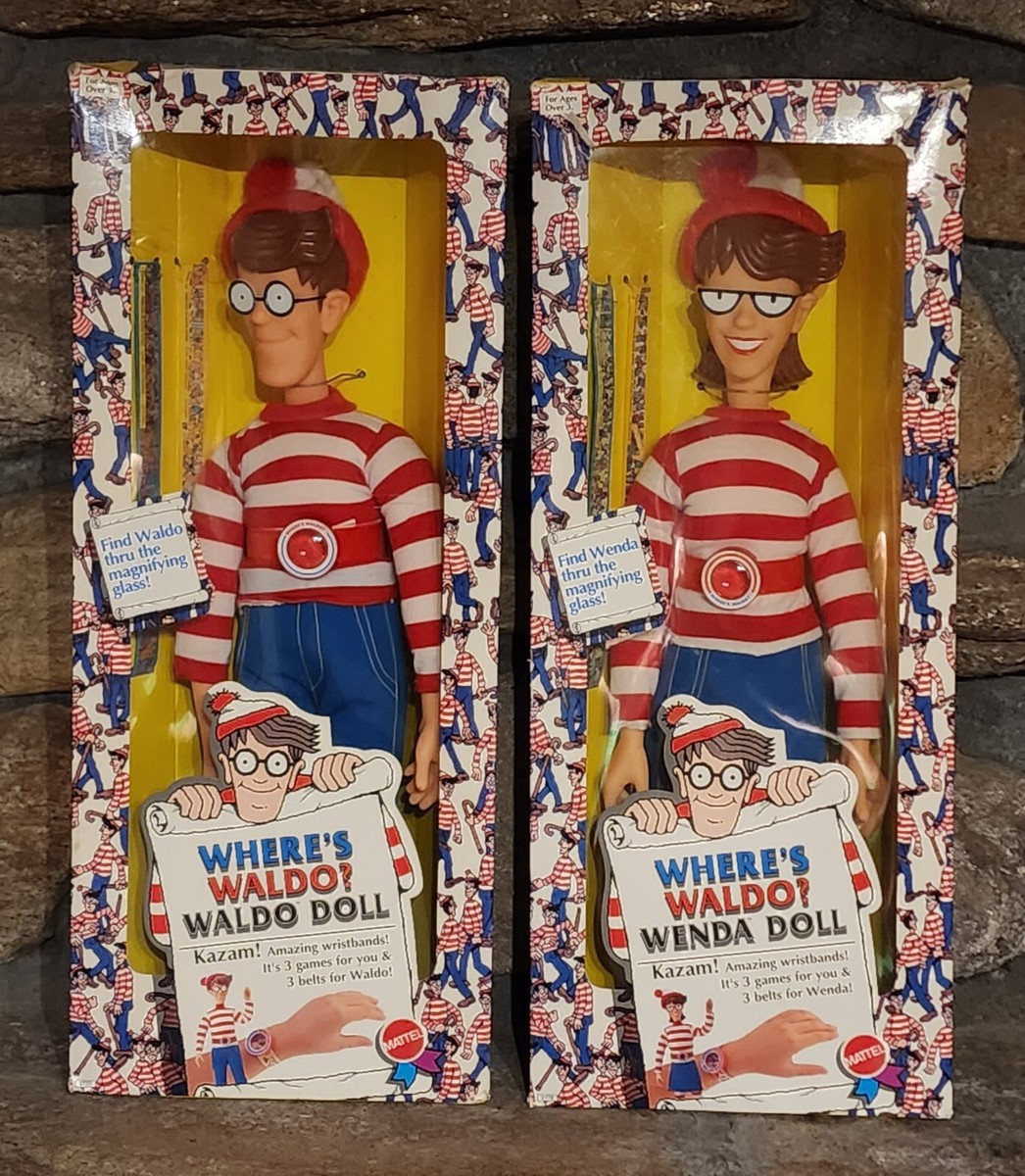 BRAND NEW OLD STOCK WHERE'S WALDO & WENDA DOLL SET MATTEL 1991 NOS