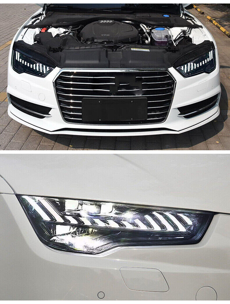 2PCS For Audi A7 C7 RS7 11-18 Sequential Turn LED Headlights Front