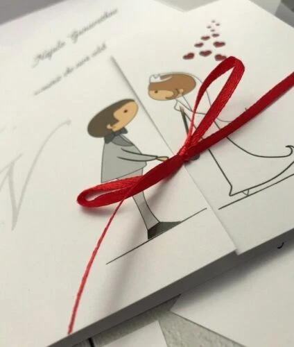 Partecipazioni bianchi per il matrimonio