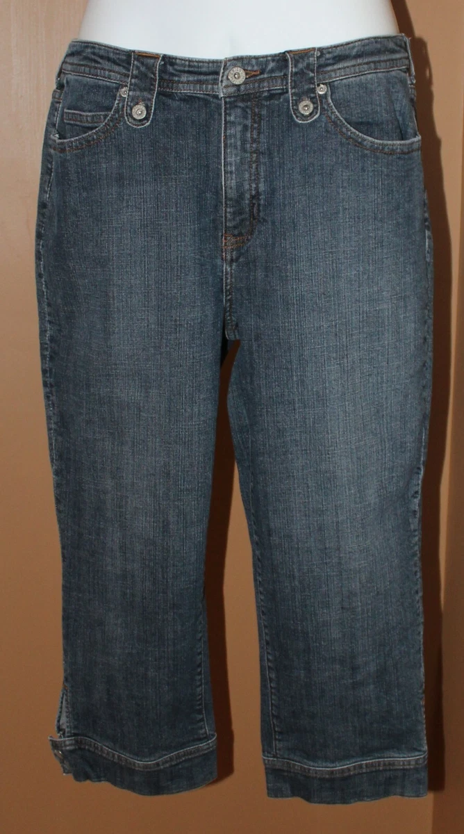 Chico s Platinum Denim Jeans Capris Cropped Pants 2.5