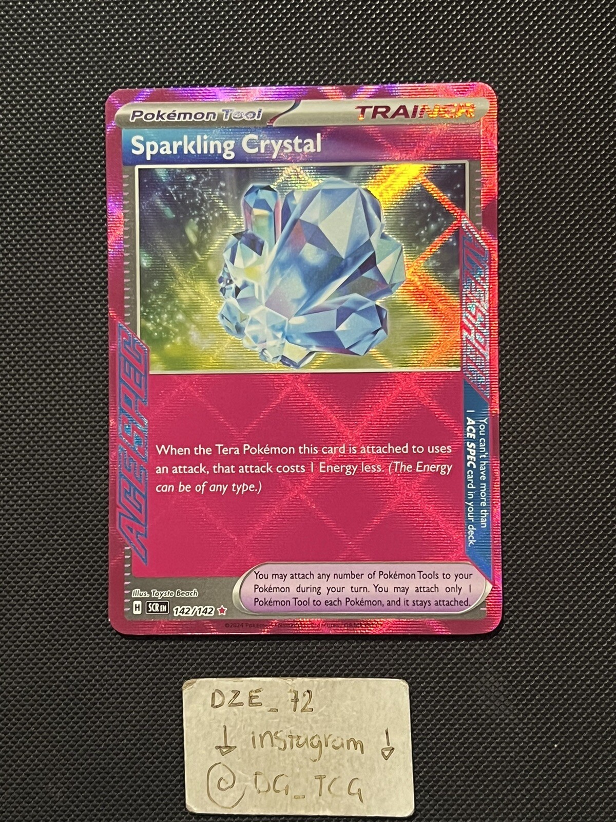 Pokemon Stellar Crown - Sparkling Crystal - 142/142 - Ace Spec Holo - M/NM