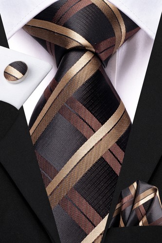 Reino Unido 100 % seda para hombre corbata de cachemira conjunto de corbatas azules a rayas florales negras corbatas de boda - Imagen 155 de 248
