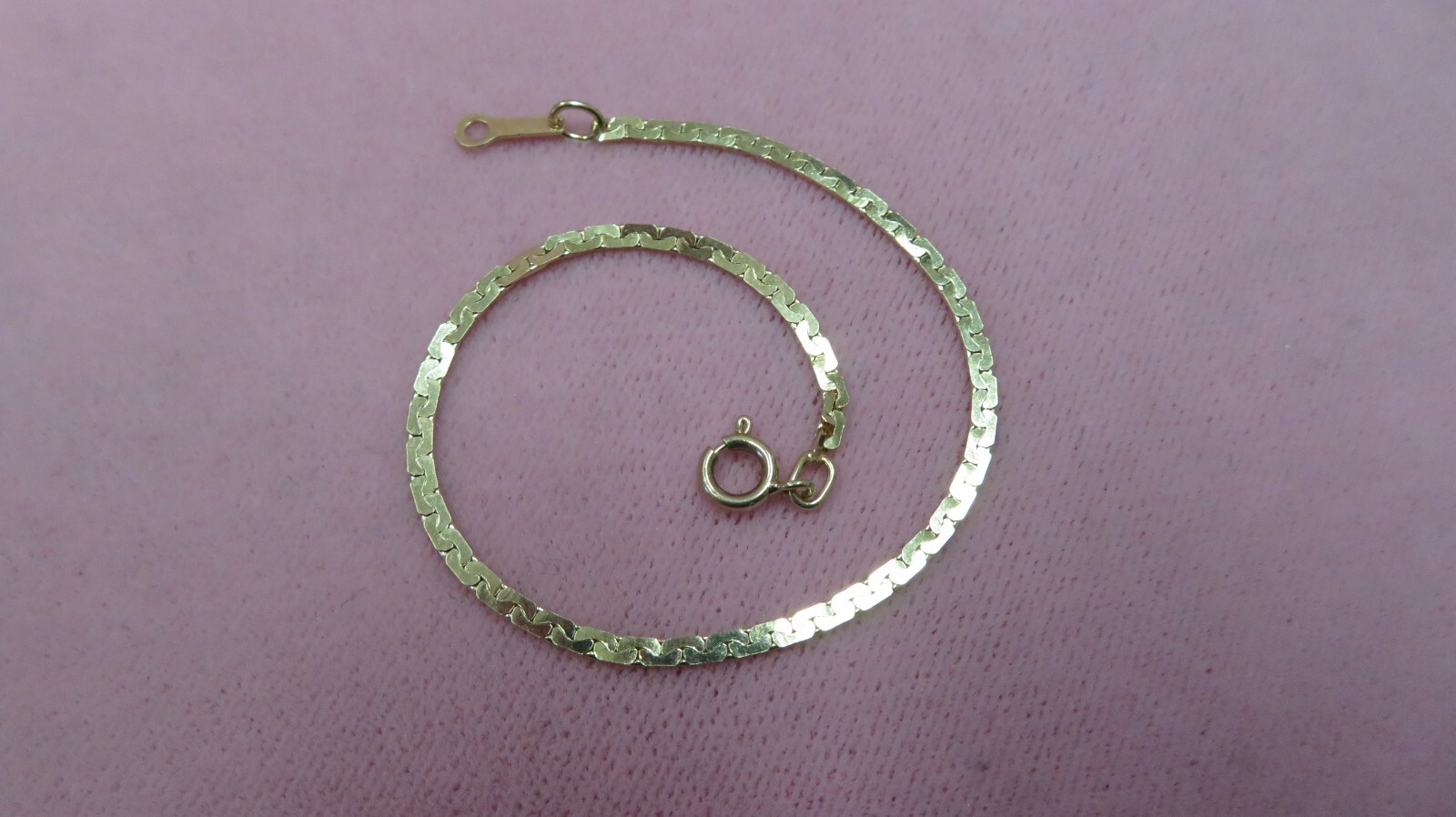 Vtg 7 1/8" 14k Solid Y. Gold Flat C Link Chain Bracelet 2.37 G (93) eBay