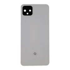 Back Glass with Camera Lens Google Pixel 4 XL Clearly White Premium Replacement
