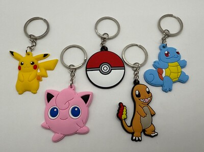 Pokémon PVC Schlüsselring Charaktere Pikachu Charmander Spritzen Clefairy süßes Geschenk