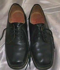 DOC DR MARTENS Vintage Made In England, RARE Square Toe Leather Oxford, Sz 6.5