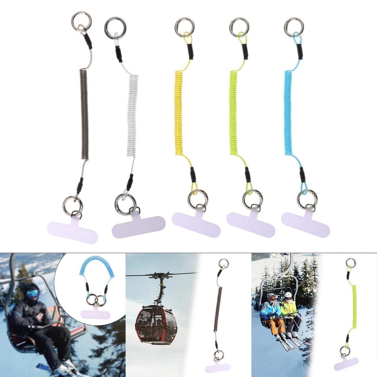 Phone Lanyard Tether Retractable Phone Strap for Skiing Climbing Fishing |  eBay UK