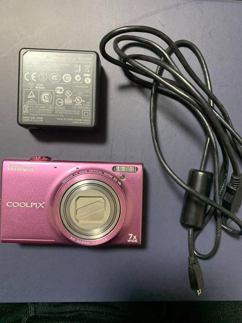 Nikon COOLPIX S6100 Gloss Pink 20.0MP Digital Camera 7x zoom