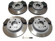MERCEDES A160 A180 12-17 FRONT & REAR BRAKE DISCS AND PADS & SENSOR (CHECK SIZE)