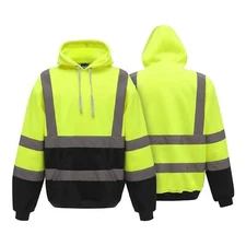 Hi Vis Hoodie Lime Class 2 Pullover Safety Sweatshirt