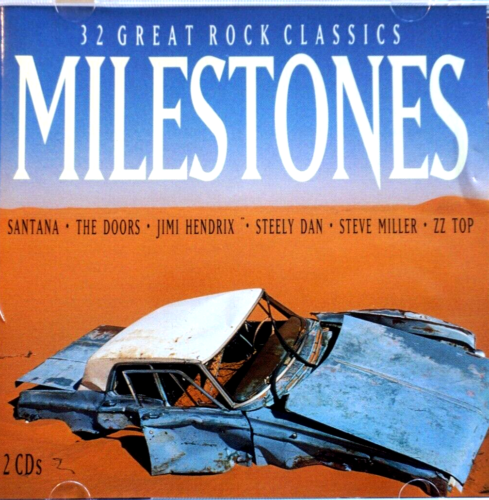 Milestones - 32 Great Rock Classics, 2 Disc Set - CD, VG - 第 1/2 張圖片