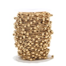 5meters Gold tone Stainless Steel 4.5mm beads Chains diy Jewelry Making Chains