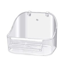 Acrylic Hanging Bird Bath Bird Caged Parrot Bathing Tub, Bird 1PCS Transparent