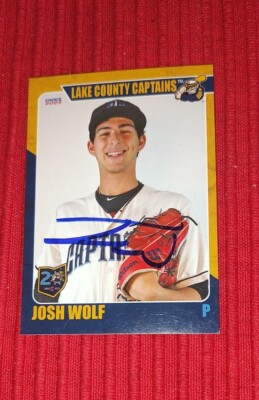 Josh Wolf 2023 Lake County Captains AUTOGRAPH 