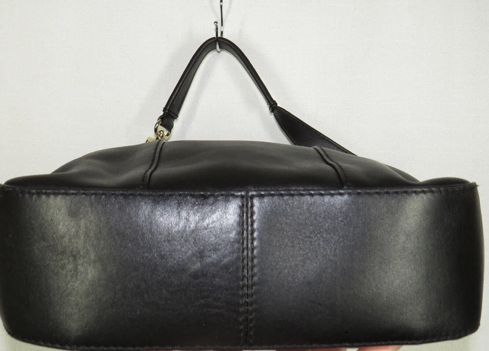 Bolso de Hombro Kate Spade Negro Frontal Solapa Cuero Hobo Cartera Verde Forro Floral Foto 4 de 4