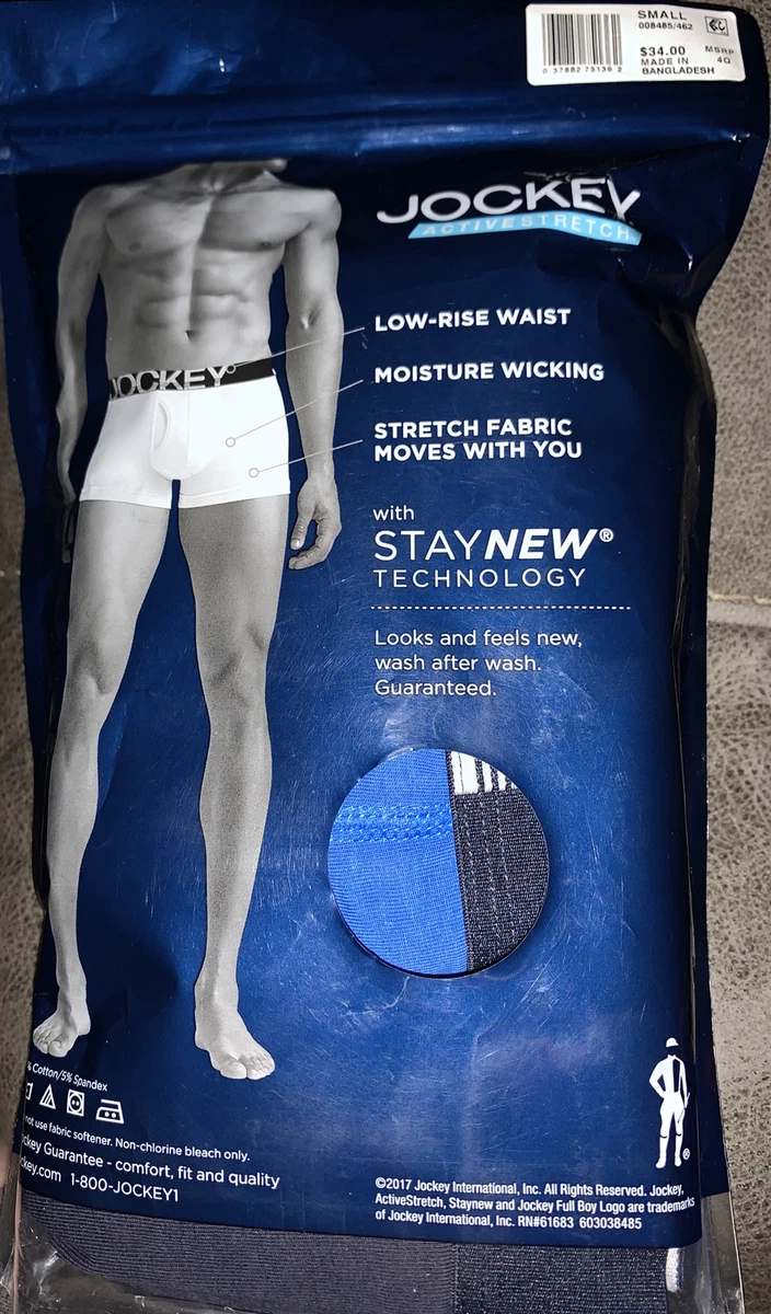 Jockey Active Stretch Boxer Brief 3 Pack Moisture Wick Men’s Size Small  Cotton