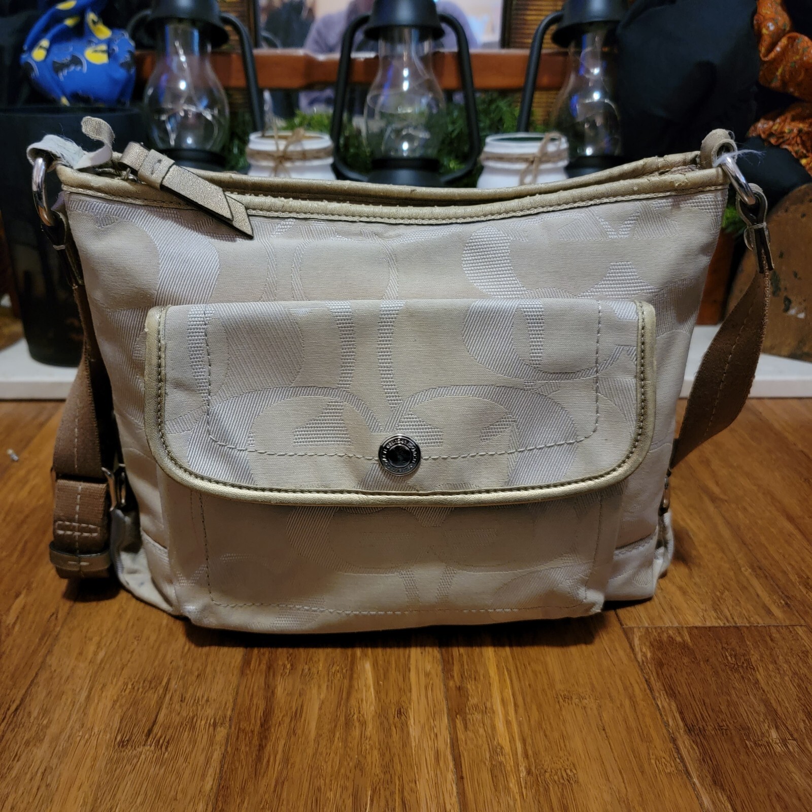 Coach Signature Fabric Crossbody Bag Gem