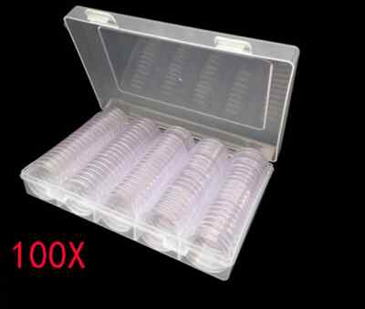 100 Capsule Trasparenti Per Monete, Contenitori Rotondi Da 30 Mm, In Plastica, Per Collezione E Protezione - 2