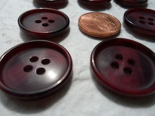 6-30 Knöpfe dunkelrot rot